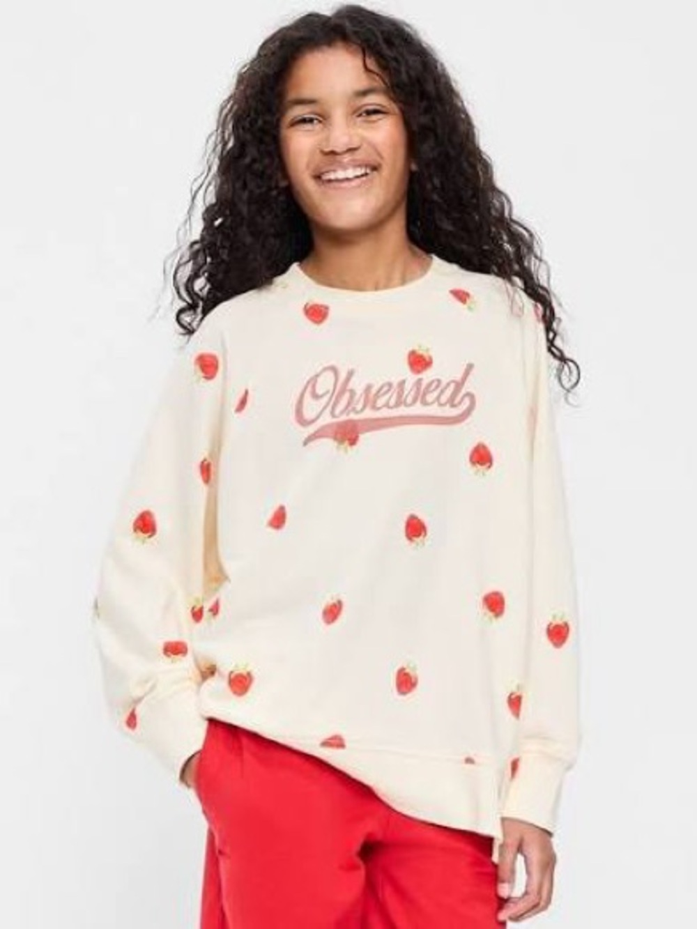 Girls Old Navy Lot with Cropped Cardigan and a Strawberry sweatshirt